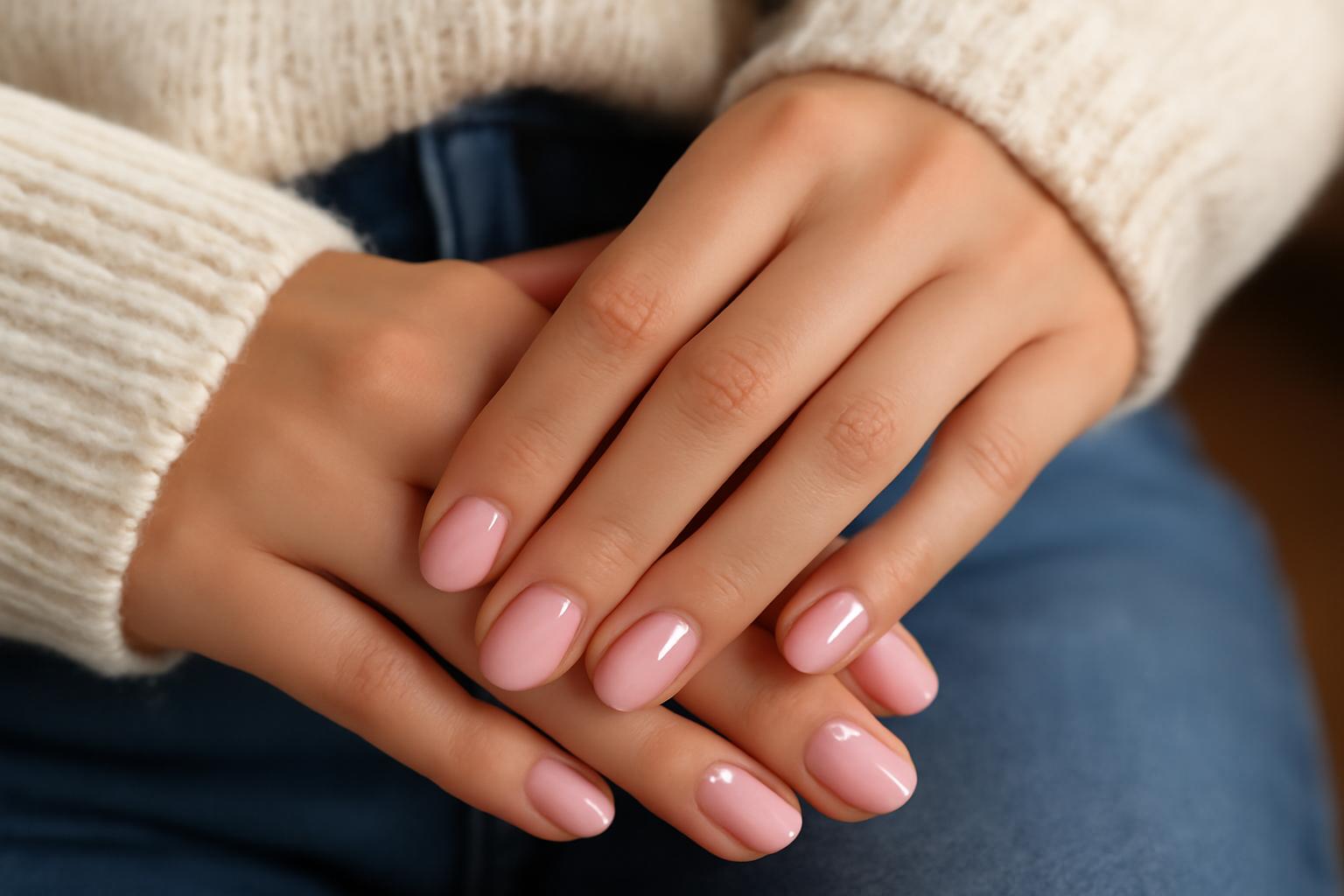 Baby pink nails na przełom lata i jesieni – trendy i inspirac