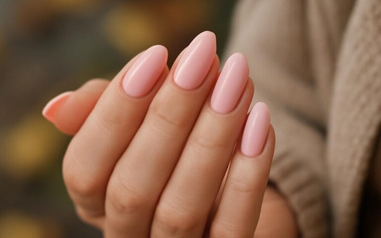 Baby pink nails na przełom lata i jesieni – trendy i inspirac