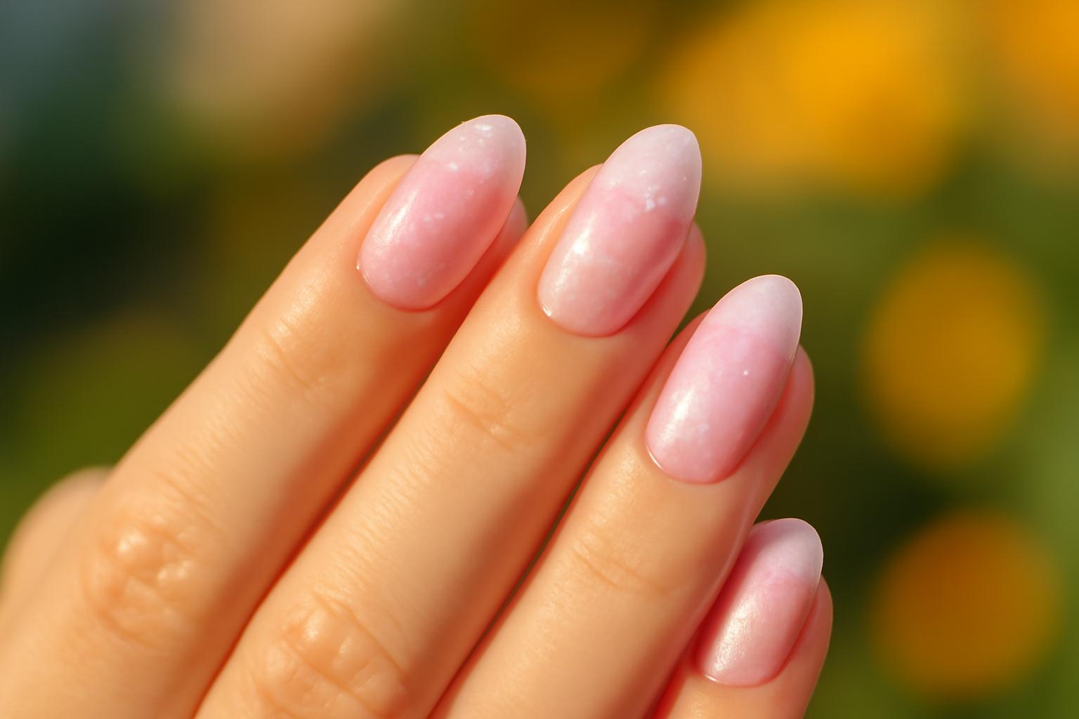 Baby pink nails na przełom lata i jesieni – trendy i inspirac