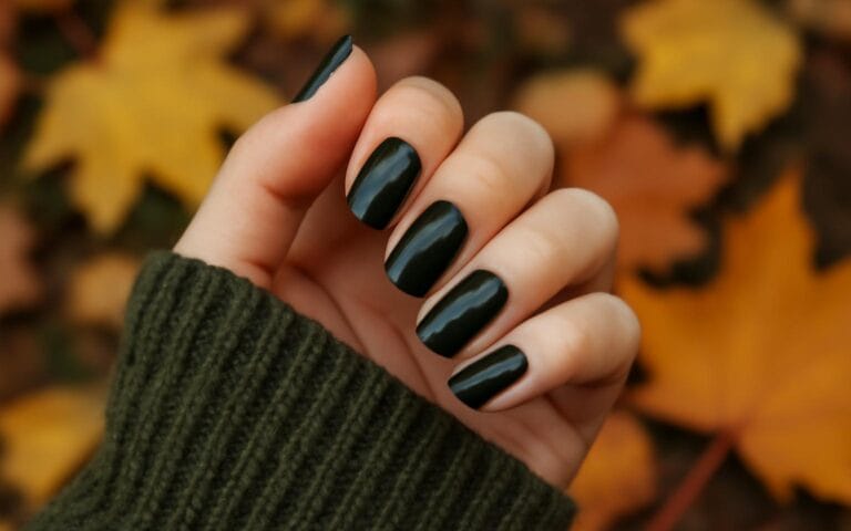 Ciemnozielony manicure na jesień 2026 – trendy i inspiracje