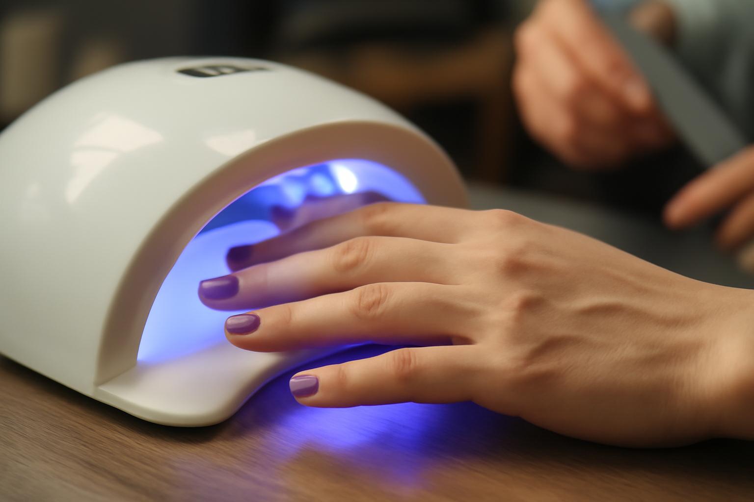 Ochrona dłoni przed UV podczas manicure hybrydowego i żelowego