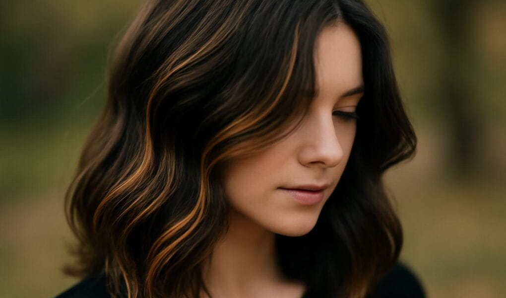 Peekaboo highlights – subtelne ukryte refleksy koloru