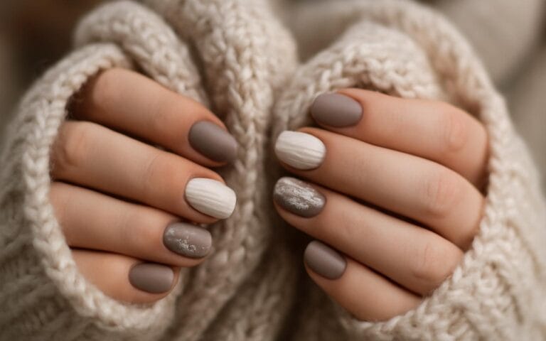 Przytulny zimowy manicure 2026: trendy, kolory i wzory