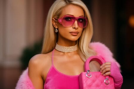 Styl Paris Hilton Y2K – róż, glamour i kampowy luksus