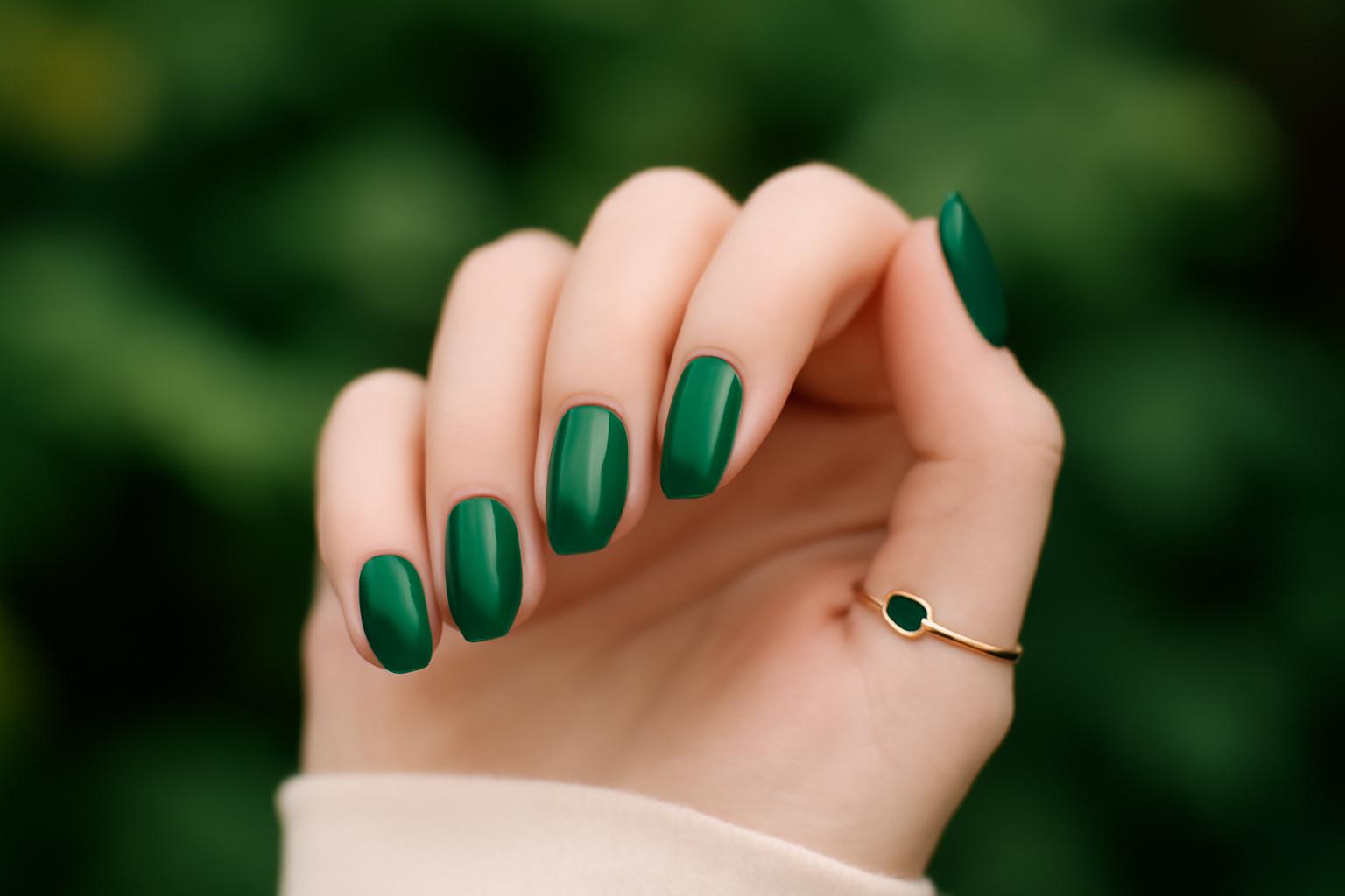 Szmaragdowe paznokcie – trendy, inspiracje i stylizacje