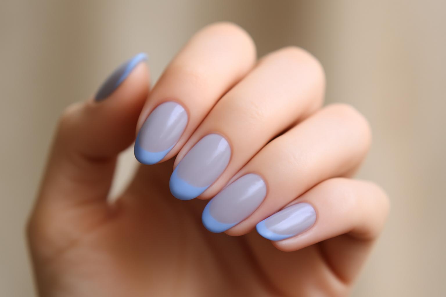 Tropikalne niebieskie paznokcie na wakacje &ndash; inspiracje