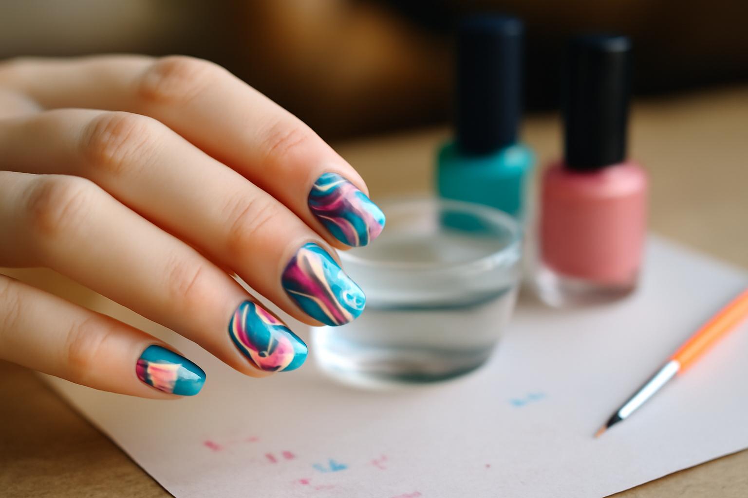 Water marble nails – jak zrobić marmurkowe paznokcie