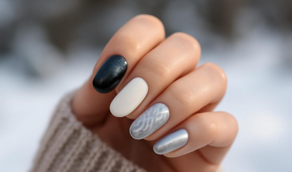Zimowe trendy w manicure 2026: kolory, efekty i tekstury